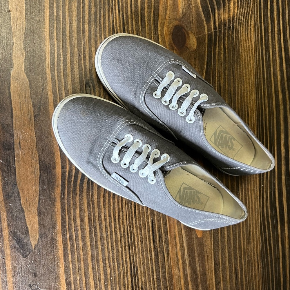 Vans Women's Gray Canvas Flats